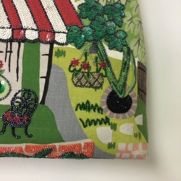 Isabella Fiore Cafe Scene Embellish Shoulder Bag - Picture 2 of 8